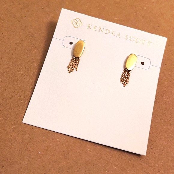 NEW Kendra Scott Deanna Stud Earring in Gold - Picture 4 of 8
